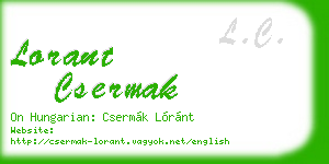 lorant csermak business card